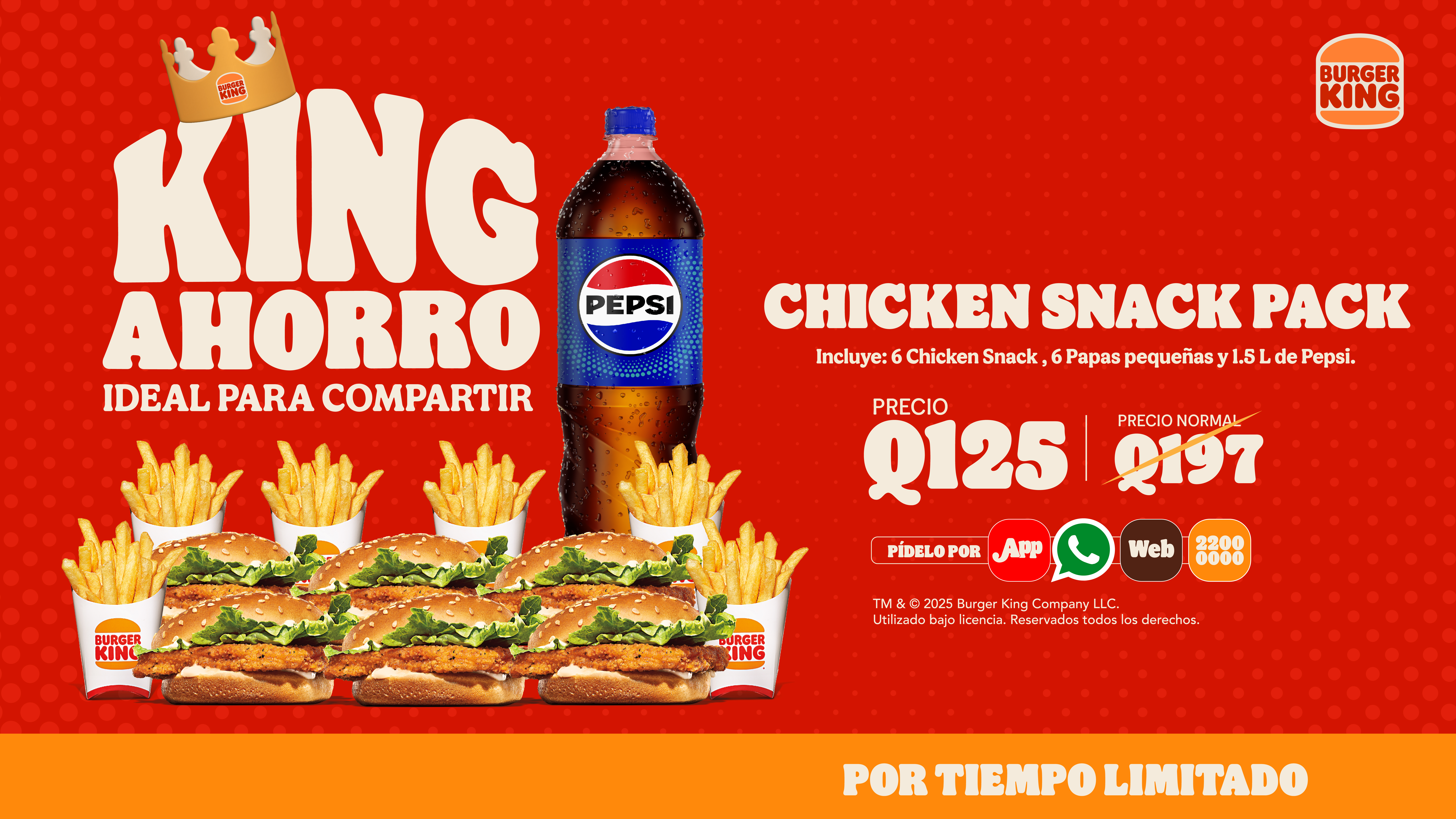 Burger King Guatemala renueva su menú con opciones exclusivas para Servicio a Domicilio en 2025